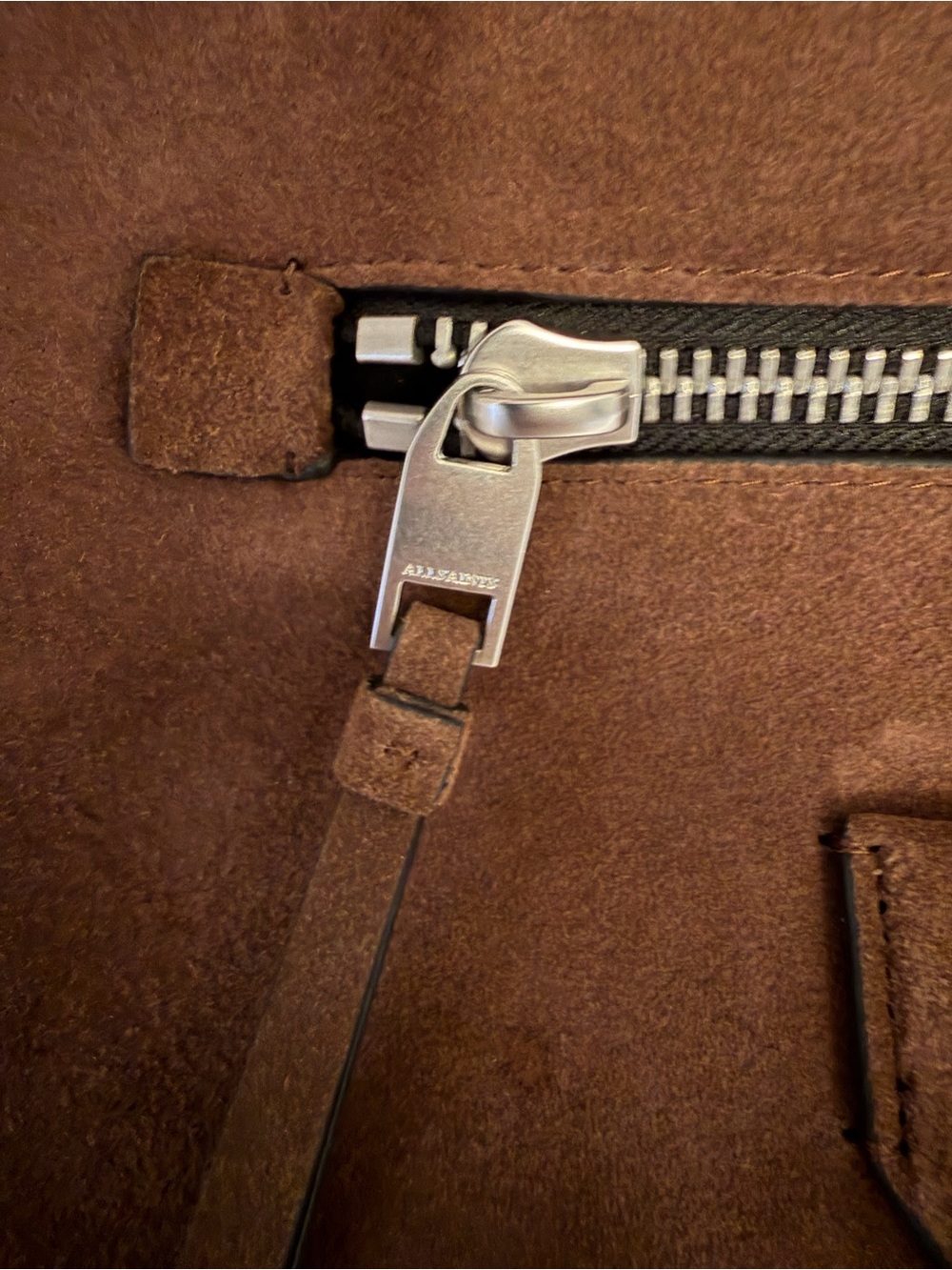 All Saints Perez suede tote bag - Picture 6 of 8